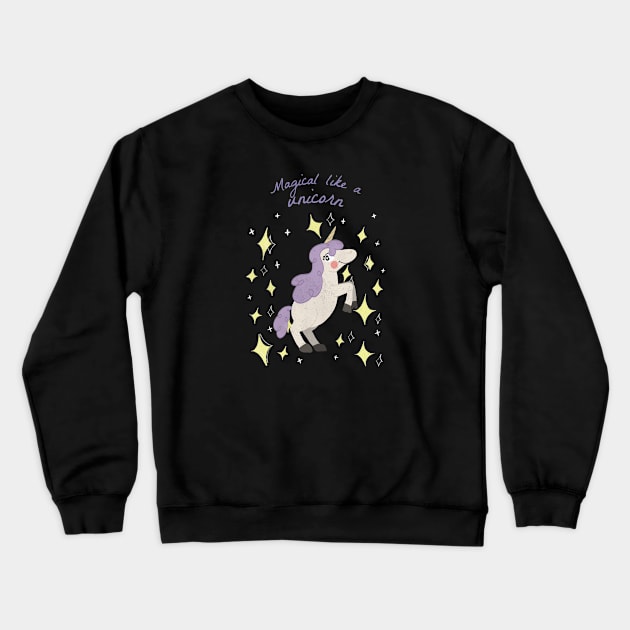 Magical like a Unicorn - Purple Crewneck Sweatshirt by CLPDesignLab